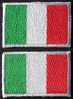 Patchs / Ecussons  2 Drapeaux  3 X 4,4   ITALIE   ITALY   ITALIA   PORT  OFFERT - Banderas