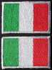 Patchs / Ecussons  2 Drapeaux  3 X 4,4   ITALIE   ITALY   ITALIA   PORT  OFFERT - Vlaggen