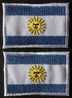 Patchs / Ecussons  2 Drapeaux  3,1 X 4,4   ARGENTINE  ARGENTINA  ARGENTINIEN  PORT  OFFERT - Banderas