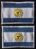 Patchs / Ecussons  2 Drapeaux  3,1 X 4,4   ARGENTINE  ARGENTINA  ARGENTINIEN  PORT  OFFERT - Drapeaux