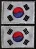 Patchs / Ecussons  2 Drapeaux  3 X 4,5   COREE Du SUD  KOREA   COREA   PORT  OFFERT - Drapeaux