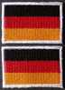 Patchs / Ecussons  2 Drapeaux  3 X 4,4   ALLEMAGNE  GERMANY  DEUTSCHLAND  ALEMANIA  GERMANIA  PORT  OFFERT - Drapeaux