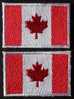 Patchs / Ecussons  2 Drapeaux  3 X 4,5   CANADA  KANADA  PORT  OFFERT - Drapeaux