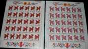1992 Chinese New Year Zodiac Stamps Sheets - Rooster Cock 1993 - Gallináceos & Faisanes