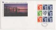 GB 1989 Scots Connection Prestige Booklet Pane FDC - 1981-90 Ediciones Decimales