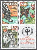 ANGOLA 1990 ANO INTERNACIONAL DA ALFABETIZAÇÃO INTERNATIONAL (Yvert N°233/35) MNH. **YEAR OF LITERACY - Angola