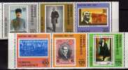 Atatürk 1981 Marke Der Türkei Auf Marken Turkiye 2557/2 Strip Out Block 19 ** 18€ Stamp On The Stamp Se-tenant Bf Türkye - Charity Stamps