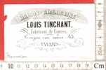 Porseleinkaart ANVERS Louis TINCHANT , Fabricant De Sigares , Maison Americaine , Longue Rue Neuve 43  Antwerpen - Porseleinkaarten