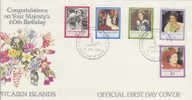 Pitcairn Islands-1986 Queen Elizabeth II 60th Birthday   FDC - Pitcairninsel