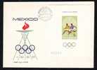 ROMANIA   FDC 1968 Olympic Games,BLOCK. - FDC