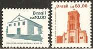 Brazil 1987 Mi# 2212-2213 A ** MNH - Perf. 11 3/4 X 11 - Definitive / Architecture - Neufs