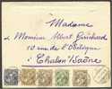 SWITZERLAND, RARE FRANKING 4 COLORS 12 + 2 + 3 + 5 + 3 = 25 CENTIMES - Covers & Documents