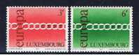 L Luxemburg 1971 Mi 824-25 Mnh EUROPA - Nuevos