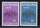 L Luxemburg 1972 Mi 845-46 Mnh EUROPA - Ongebruikt