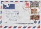 Israel Air Mail Cover Sent To Denmark - Aéreo