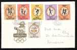 HUNGARY  1960, JEUX OLYMPIQUES DE ROME  FDC 1X COVER Mailed. - Summer 1960: Rome