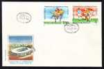 Romania FDC 1990 ITALY World Cup,Football,soccer,3 COVERS. - FDC