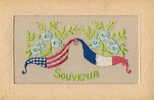 FANTAISIE BRODEE Alliance France Etats Unis Drapeaux - Embroidered