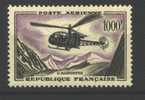 France - Frankreich 1958 Helicopter 1000 Fr MNH, Disturbed Gum Near Bottom Right; Michel # 1177 - 1927-1959 Postfris