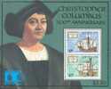 1992 New Zealand Columbus Stamps S/s Map Sailboat Ship - Christopher Columbus