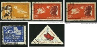 ● ROMANIA - 1960 - Posta Aerea  - Vari  Usati - Cat. ? € - L. 420 /21 /22 /24 - Oblitérés