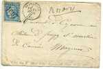 FRANCE 1871 LETTRE DE GRAND LUCE  A MAYENCE  Y&T #46 - 1870 Bordeaux Printing