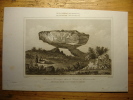 GRAVURE ANGLETERRE De 1843 - MONUMENTS DRUIDIQUES DANS LE COMTE DE CORNOUAILLES - ENGLAND 1843 PRINT - Non Classés