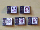 PINS Of The USSR, 1973г, WRITERS –5 Pieces. - Personajes Célebres