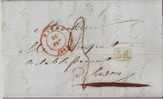 BELGIQUE : 1845:Précurseur:MONS Pour SAINT-GHISLAIN.Avec Texte.Oblit.MONS Double Cercle Rouge.Verso:St Guislain,double C - 1830-1849 (Independent Belgium)