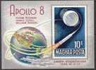 Hungary 1968 Space Espace Apollo-8 Block MNH - Europa