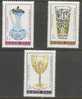 Hungary 1980 Art Glasses Set Of 3 MNH - Glasses & Stained-Glasses