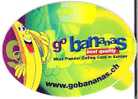 Go Bananas, Selbstklebeetikette, 8x5,8cm - Frutas Y Legumbres