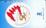 # INDONESIA S304 Peringatan 50th Kemerdekaan 75 Tamura 08.95  Tres Bon Etat - Indonesia