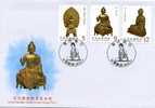 FDC 2001 Ancient Buddhist Statues Stamps  Buddha - Buddhism