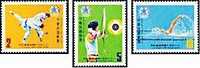 1984 Olympic Games Stamps Sport Judo Archery Swimming - Archery