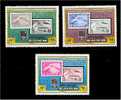 North Korea Stamps + Mini Sheet 1980 50th Anni Of North Pole Flight Of Zeppelin Balloon Aviation Space - Polare Flüge