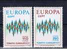 TR+ Türkei 1972 Mi 2253-54 Mnh EUROPA - Unused Stamps