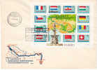Europa - Idées Européennes - Hongrie - Lettre FDC De 1977 ° - Drapeaux - Bateaux - Fontaine - Valeur 30 Euros - Storia Postale