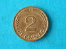 1958 F - 2 PFENNIG / KM 106 ( For Grade , Please See Photo ) ! - 2 Pfennig