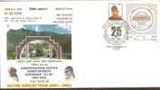 India 2002 Gandhigram Rural University Subhas Chandra Bose Special Cover # 6179 - Mahatma Gandhi