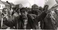 JEUMONT 01/09/1993/MANIFESTANTS BLOQUANT LE MOSCOU PARIS/PHOTO ORIGINALE - Jeumont