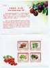 Folder Taiwan 2002 Fruit Stamps (C) Avocado Lichee Litchi Date Passion Flora - Ungebraucht