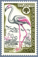 France 1970 MiNr. 1704 Frankreich Birds American Flamingo 1v 1970 MNH** 0,40 € - Fenicotteri