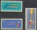 Poland Polska  1961 Sport Canoe Set Of 3 MNH - Canoe