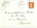 REF LGM - FRANCE EP ENVELOPPE TYPE SEMEUSE CAMEE 10c  VALENTIGNEY/BESANCON22/1/1910 - Standard Covers & Stamped On Demand (before 1995)