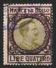1920  -  MARCA DA BOLLO A TASSA FISSA -  Lire 4     (  Losanghe Nere  ) - Revenue Stamps