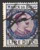 1920  -  MARCA DA BOLLO A TASSA FISSA -  Lire 10     (  Losanghe Nere  ) - Revenue Stamps
