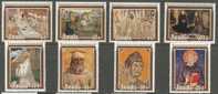 Rwanda 1981 Life Of St. Benedikt Art Painting Set Of 8 MNH - Religión