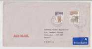 Denmark 1997, Commercial Air Mail Cover To India, Museums  Series, Half Set, Art - Luftpost