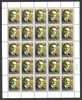 Jugoslawien – Yugoslavia 2002 Žarko Tomic Sremac Sheet Of 25 MNH; Artist’s Hidden Mark ("engraver") In The Position #20 - Unused Stamps